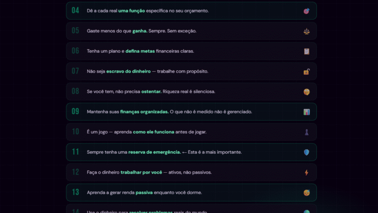 17 Regras do Dinheiro que Ninguém te Ensinou na Escola